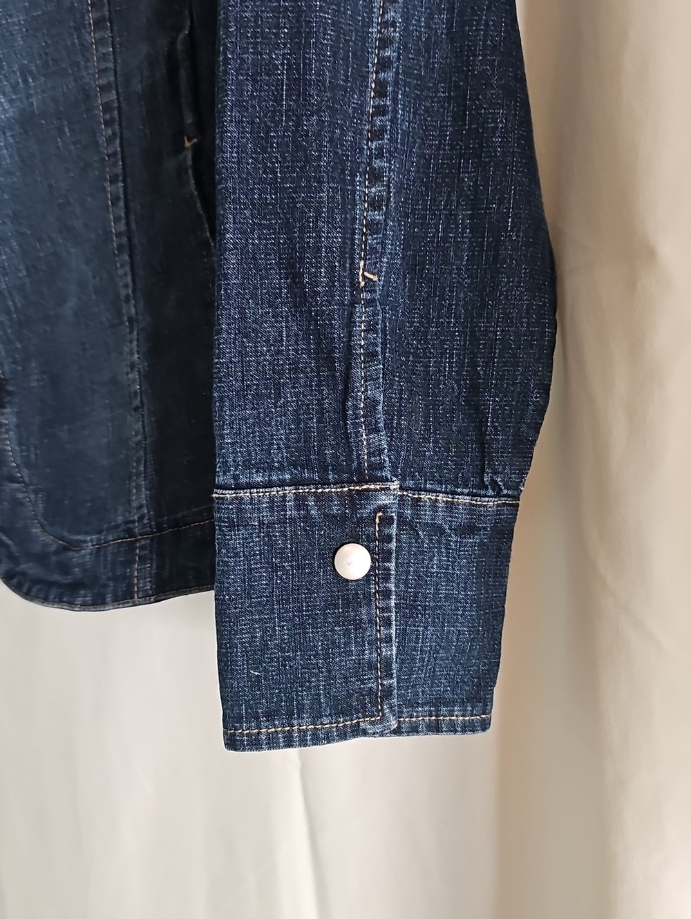Christopher & Banks Dark Blue Denim Button-Front Jacket - Picture 4 of 7